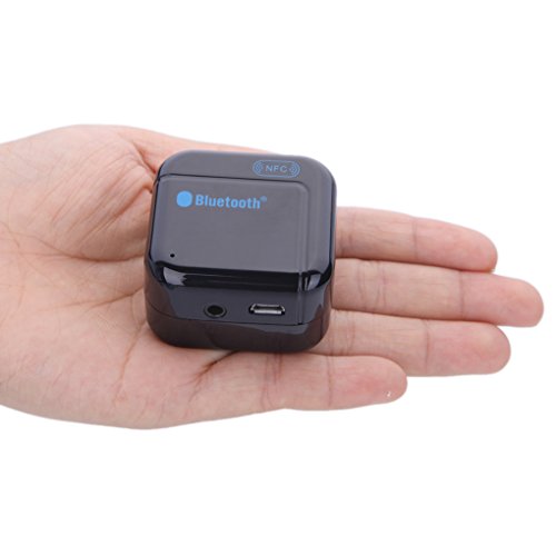 BXT® H-266 Bluetooth Audio Receiver mit 3,5mm Ausgang NFC Funktion Musik Empfänger Adapter für Drahtlose Wiedergabe vom Bluetooth Smartphone PC auf Ihrer Stereoanlage HiFi-Anlage Lautsprecher Docking Station und Autoanlage in Schwarz - 4