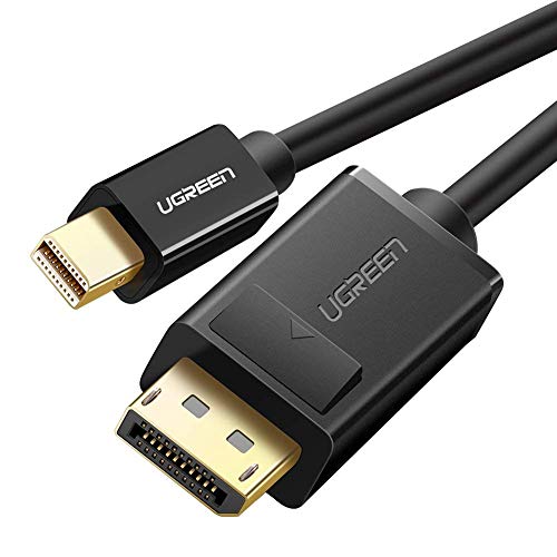 UGREEN - Mini Displayport a Displayport, Cable Mini DP a DP 4K x 2K Resolución para MacBook, iMac, Macbook, Mac Mini, Ultrabooks, etc. (2M, Negro)