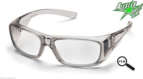 Lunarland Emerge 1.5 Clear Full Reader Lens Reading Safety Glasses Sg7910D15 by Lunarland Outdoors