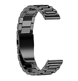 Igemy 2018 Beliebte Luxus Edelstahl Ersatzband für Samsung Galaxy Watch 42mm Armband + Repair Tool Anpassen (Schwarz)