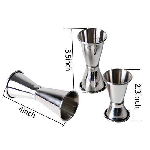 mylifeunit Jigger Set, Edelstahl Double Jigger Set, Set von 3 - 3