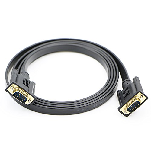 pasow VGA Kabel Flach Computer Monitor Stecker zu Stecker VGA Kabel