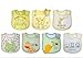 Baby Bibs for 7 Days of the week, BOY OR GIRL- Embroidered/FULLY LINED with INNER PVC WATERPROOF LAYER Velcro, Cotton, One Size (7 pack) - Yellow/Green/Orange