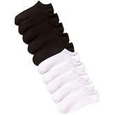 Sky Socks 10'lu Ekonomik Paket Siyah-Beyaz Unisex Kısa Spor Sneakers &Ccedil;orap Tek Beden
