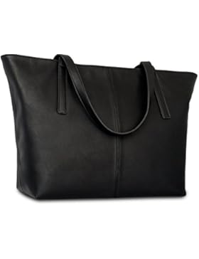 Expatrié Damen Handtasche Shopper Schultertasche - Edle PU Ledertasche Umhängetasche Tragetasche Groß - Große...