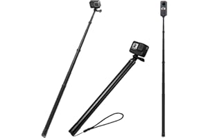 REYGEAK Ultra długi kij do selfie do GoPro Hero 11/10/9, Insta 360, OSMO Action Camera, wysuwany w 3 długościach 56 cm 120 cm z włókna węglowego (106 cali) 270 cm)