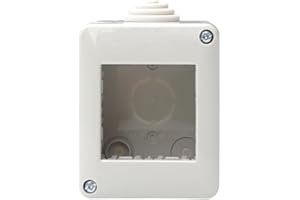 ZOREI Scatola Porta Frutti Da Esterno IP40, Compatibile Con Vimar Plana (1, Custodia 2 Posti/Moduli)