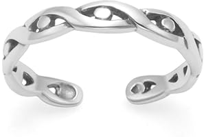 HEATHER NEEDHAM SILVER Sterling Silver Toe Ring with twist design - Adjustable size - Gift Boxed. 0983