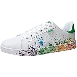 riou Zapatillas de Deportivos de Running para Mujer Zapatos Blancos Alpargatas Mujer cuña Fitness Casuales Aire Libre y Deporte Gimnasia Ligero Sneakers 35-46