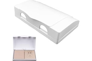 TOPHOMER 1 x scatola di copertura per presa elettrica, a prova di bambino, a prova di bambino, a doppia posizione, copertura per presa elettrica di sicurezza per la casa e la cucina (bianco)