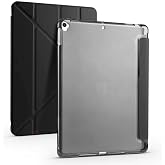 Sneezy Apple iPad 9.Nesil 10.2 İn&ccedil; 2021 İle Uyumlu &Uuml;&ccedil;gen Katlanabilir Kalemlikli Standlı Akıllı Kılıf Siyah