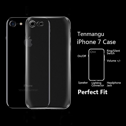 Tenmangu Funda para iPhone 7 8 Suave TPU Transparente Case Cover el iPhone 7 8 Claro Tenmangu Funda para iPhone 7 8 Suave TPU Transparente Case Cover el iPhone 7 8 Claro