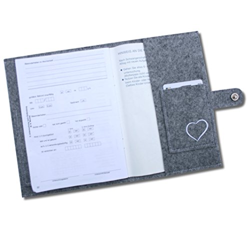 Mutterpasshülle Deluxe „50% Mama 50% Papa …und ganz viel Wunder“ mit extra Fächern und Verschluss aus 100% Wollfilz – Das Original – in deutscher Handarbeit gefertigt – - 5