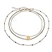Produktbild Mypace Anhänger Gold Silber 925 Für Damen Fashion Trendy Schmuck Kupfer-Choker Multi Layer Halskette Geschenk für Frauen Boho