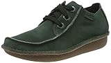 Cuero Clarks Funny Dream, Zapatos de Cordones Derby para Mujer, Verde Forest Green, 40 EU
