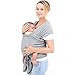 Soft Baby Slings | Light Baby Carrier | Compact and Comfortable Baby Wraps | Pure Cotton/Spandex | Nursing Cover | Suitable for Newborns To 35 Lbs | Nice Baby Shower Item | Grey
