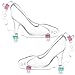 Produktbild WENTS Schokolade High Heels 2PCS DIY High Heel Schuh 3D-Kunststoff-Form Schokoladenform Süßigkeit Kuchen Gelee Form Hochzeit Dekoration DIY (Clear)