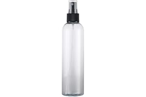 Fancylande - Flacone spray vuoto trasparente per nebulizzazione, 250 ml 1 spray nero.