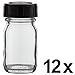 Produktbild 12 x Weithalsflasche 30ml Klarglas inkl. Schraubverschluss mit Dichtungsscheibe *** Weithalsflaschen, Schraubgläser, Weithalsgläser, Glasdosen, Allzweckgläser, Haushaltsgläser, Weithalsglas, Schraubglas, Allzweckglas, Haushaltsglas ***