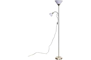 MiniSun | Modern Brass 2 Way Mother/Father and Child Floor Lamp | Floor Lamps & Torchieres, Home Décor & Improvement Essential | Includes LED Bulbs