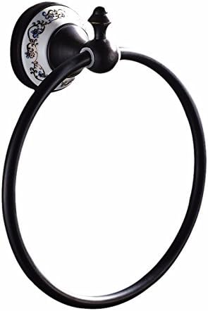 Luckyfree Bathroom Towel Ring Circular Black Antique Copper