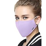  Mascarilla anticontaminación de grado militar N99. Mascarilla lavable de algodón y con filtro reemplazable. El paquete incluye una mascarilla y 8 filtros. De Lyanty, morado