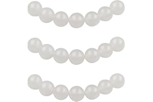 MJDCB 83pezzi 4mm Agata Bianca Sciolto Perline di Pietra Naturale per Creazione Braccialetti Collane e Gioielli Pietre Dure per Bigiotteria Fai Da Te Rotonde