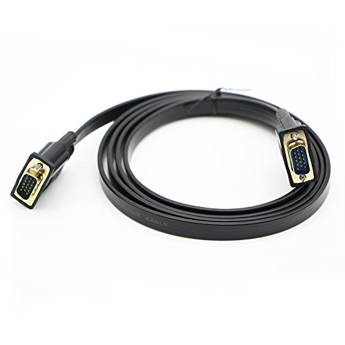 pasow VGA Kabel Flach Computer Monitor Stecker zu Stecker VGA Kabel - 4