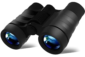 AiNinXun Kids Binoculars - Compact, Folding, Waterproof & Shockproof - 4x30mm - Perfect for Bird Watching, Outdoor Adventures & Educational Learning - Black