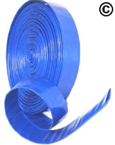 Equip247uk Blue Layflat Water Discharge Hose Pipe Pump Irrigation - 25mm (1") Bore x 10 Metres Long