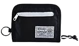 Cierre seguro de cremallera. Billetera deportiva de nailon, de Rough Enough, negro, 12.5X10X2cm