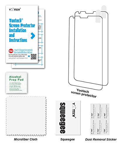 LG G6 Protector de pantalla  Yootech  2 Unidades  LG G6 templado vidrio Protector de pantalla  ANTI-SCRATCH   BURBUJA-LIBRE   ULTRA CLARO  para LG G6