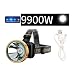 Produktbild LED-Scheinwerfer, Blendung aufladbare wasserdichte Induktion Long-Bereich 3000 Meter Head-montierte Taschenlampe Super Bright Night Fishing Lamp (Farbe : 9900W, größe : Weißes Licht)