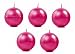 Produktbild Feste Feiern Weihnachtsdeko I 5 Teile Kugelkerzen Deko-Kerzen pink Amaranth metallic 4,5cm I Adventskranz Gesteck Weihnachten