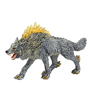 HEAVY DRIVER Realistic Snow Wolf Figurine Plastic Monster Figurines Action Figures for Boys and Girls 7-12 Years Old, Snow Wolf for Animal Collection Birthday Gifts - Blue