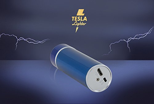 Tesla-Lighter T02 Lichtbogen Feuerzeug USB Feuerzeug Arc Lighter elektronisches Feuerzeug wiederaufladbar Blau - 4
