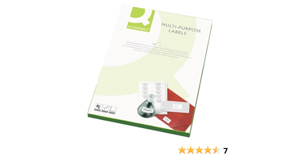 Q Connect Mehrzwecketiketten 105 X 42 Mm 14 Etiketten Pro A4 Blatt 100 Stuck Weiss Amazon De Burobedarf Schreibwaren