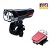 Produktbild LED Fahrradlicht Set,Fahrradlicht StVZO Zugelassen LED Fahrradbeleuchtung Fahrradlampe fahrradlichter 500Lumen Licht USB Wiederaufladbar fahrradlichter Set IPX6 Wasserdicht für Fahrrad Set