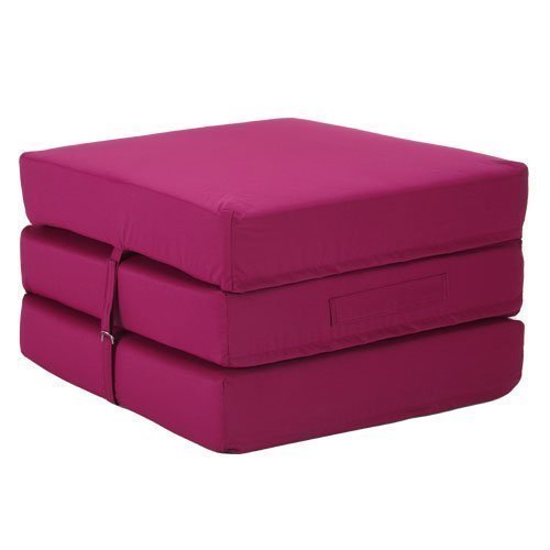 Ausklappbar Wasserdicht Stoff Garten Sitz Würfel Outdoor Day Bett Matratze Z Sessel Bett. Gestaltet mit Verschluss und Praktisch Carry Griff Erhältlich in 11 Großartig Farben - Rosa