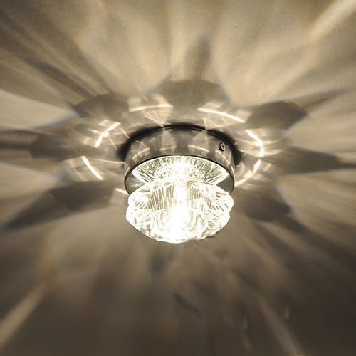 spécifications Amzdeal 25W LED Plafonnier de rose en cristal Lampe de forme de fleur de cristal avec 2 ampoules pour Entrée Couloir Salle de bain (lumière blanche)