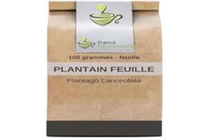 FRANCE HERBORISTERIE Tisane Plantain feuille 100 GRS France extra Plantago lanceolata.