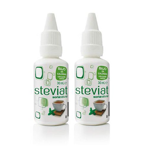 Estevia Natural Steviat Gotas de Soria Natural | Edulcorante natural pack de 2 botes x 30ml