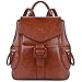 Produktbild Rucksack Damen, Fanspack Lederrucksack Damen Elegant Rucksack Braun für Frauen Schultasche für Mädchen Rucksäcke Damen Casual Daypack Schulrucksäcke Tasche