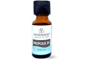‎BIENENHERZ Dr. Wöll Propolis Tinktur 20% - 20ml | 100% natürlich | Tropfer mit Kindersicherung | 2-6 Tropfen pro Anwendung | schadstoffgeprüft | von Imker Dr. Wöll