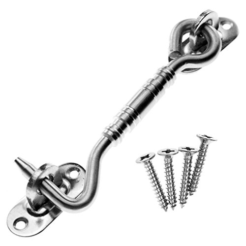 Preisvergleich Produktbild Edelstahl Verschluss Haken-Verschluss Türschloss Riegel Haken Fensterhaken 4"