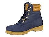 Damen Stiefel, Winterstiefel, Farbe: Blau (Dunkelblau), Damen-Schuhe