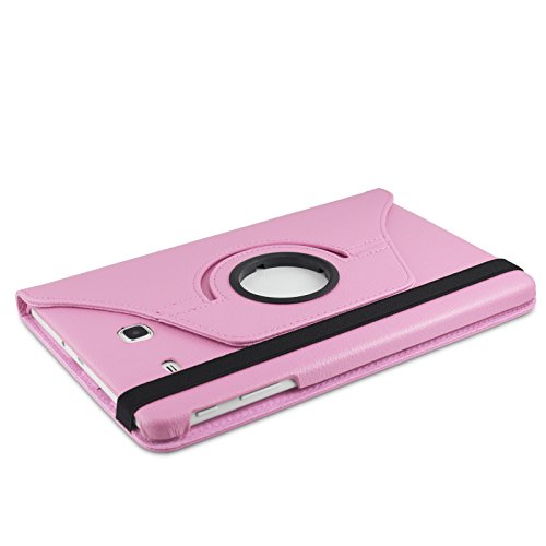 Infiland Samsung Galaxy Tab E 9.6 Hülle Case – PU Ledertasche lederhülle 360° Drehbarer Stand Cover Case Schutzhülle Tasche Etui für Samsung Galaxy Tab E T560N / T561N 24,3 cm (9,6 Zoll) Tablet-PC(Rosa) - 5
