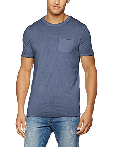 JACK & JONES VINTAGE Herren T-Shirt Jjvjack SS Tee Crew Neck Noos, Blau (Mood Indigo Fit:Melange-T&S), Large JACK & JONES VINTAGE Herren T-Shirt Jjvjack SS Tee Crew Neck Noos, Blau (Mood Indigo Fit:Melange-T&S), Large