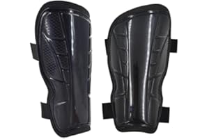 AMUSINGTAO 1 Pair of Football Shin Guards,Sports Shin Pads for Kids Junior,Kids Adjustable Soccer Shin Guards for Soccer Sport Protect(Black)