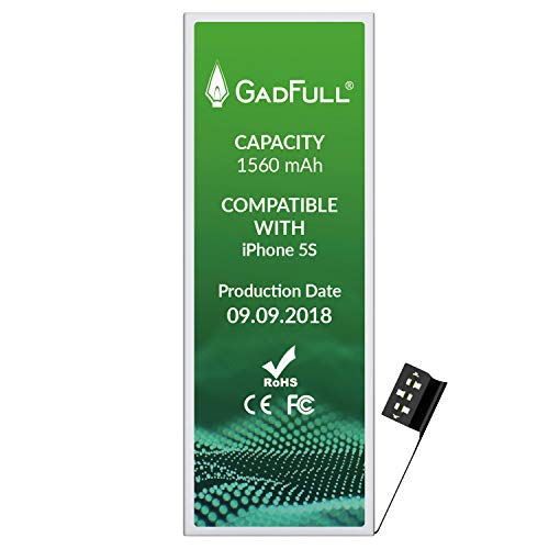 GadFull   Batterie pour Apple iPhone 5S   Production est 2018   avec Bo  te    Outils   Y Compris un Manuel de R  paration et la Bo  te    Outils Profi Kit   Il Travaille avec tous les APN Originaux